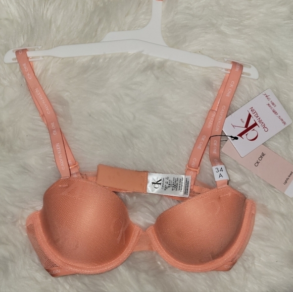 NWT CK One Lace Lightly Lined Balconette Bra Size 34A - Picture 5 of 6